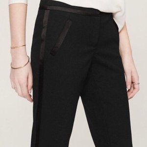Ann Taylor Loft Marisa Tuxedo Dress Pants Inseam Pockets, Size 8
